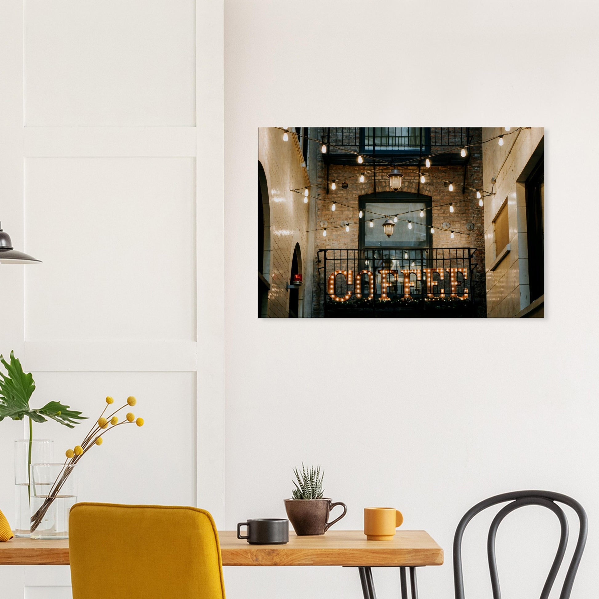 Coffee Cafe Canvas Wall Print on Java Good Coffee