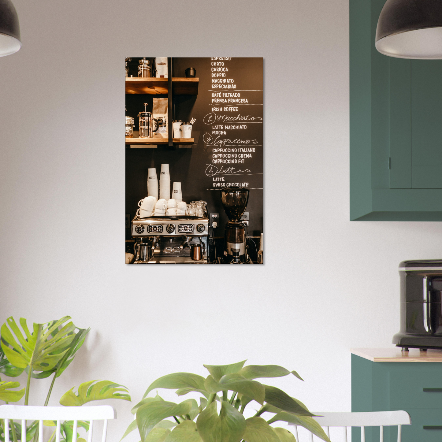 Coffee Shop Barista Canvas Wall Print
