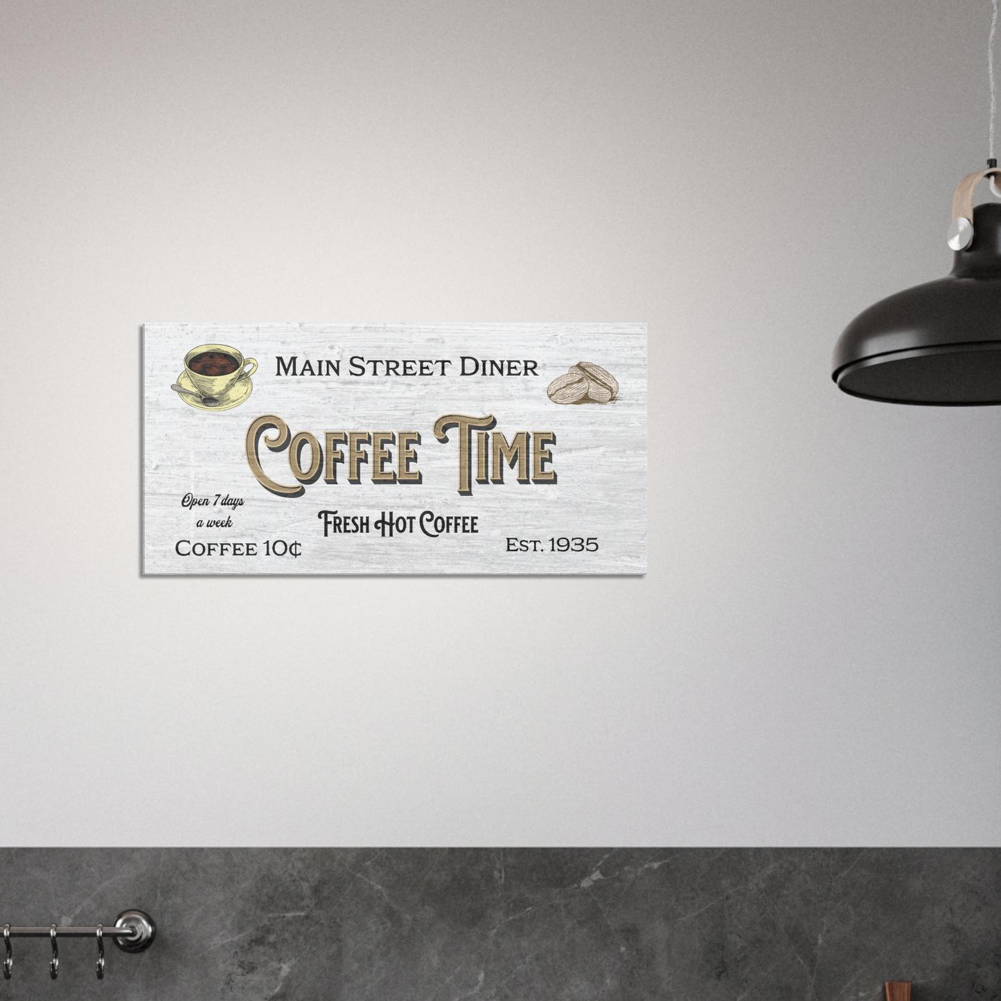 Coffee Time Diner Canvas Wall Print at Java Good Coffee