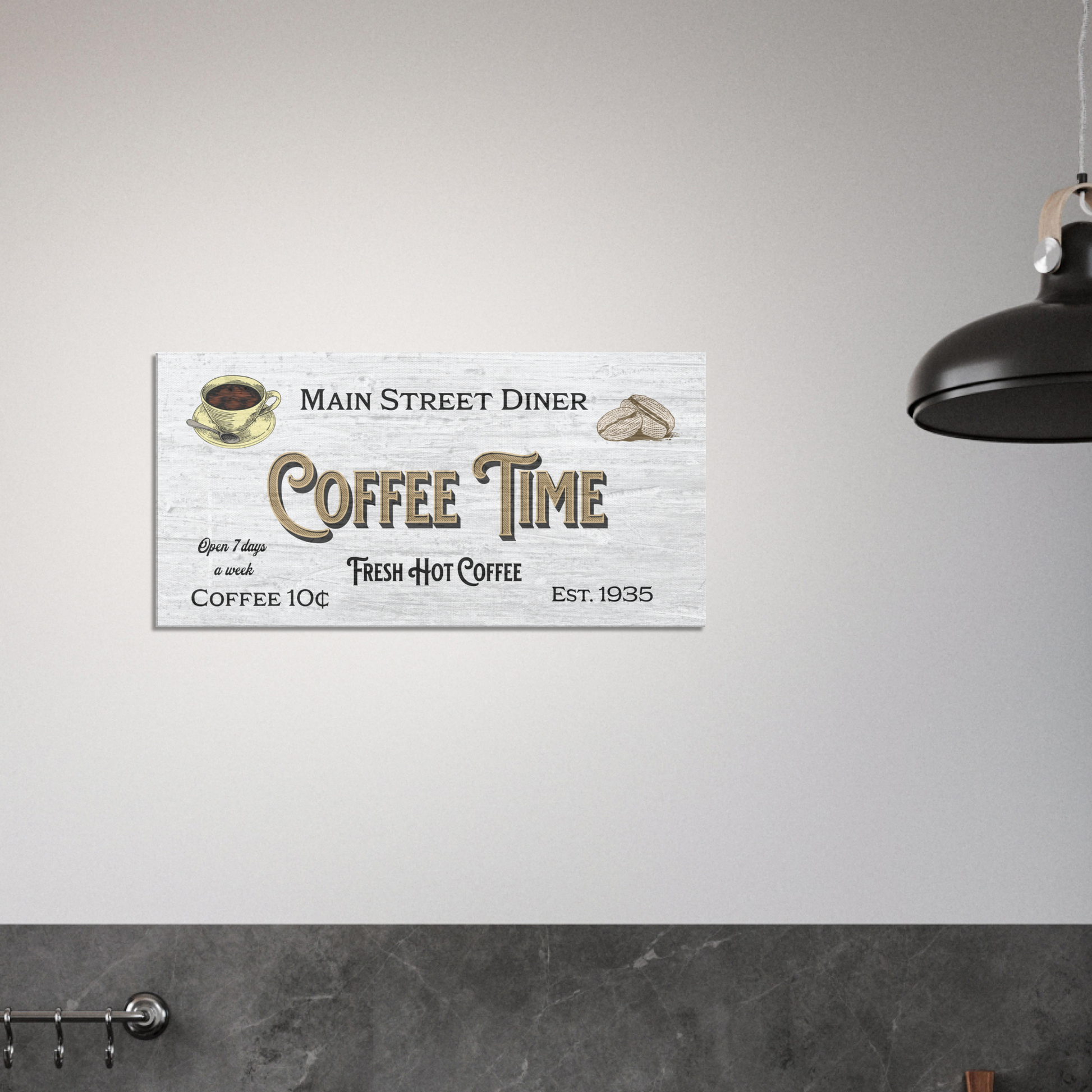 Coffee Time Diner Canvas Wall Print at Java Good Coffee