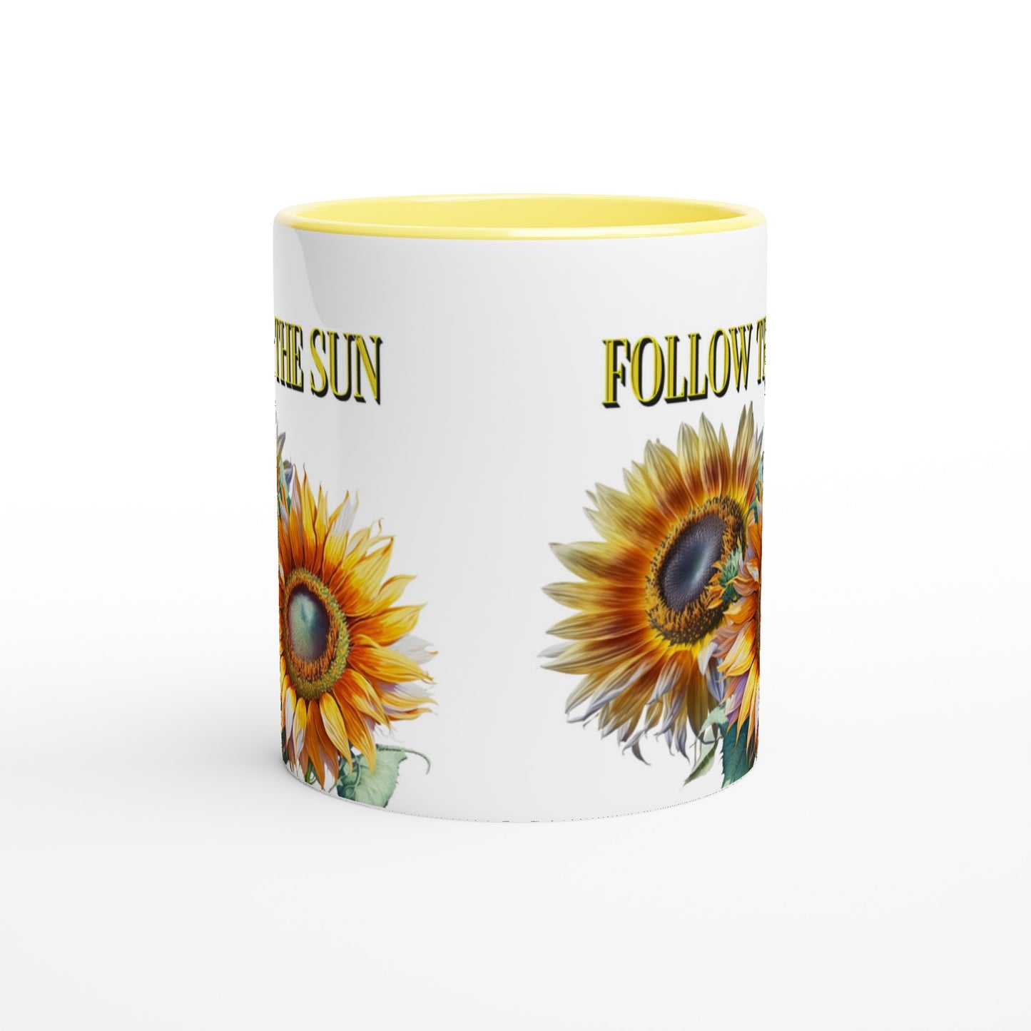 Sunflower Follow the Sun 11oz Ceramic Mug Java Good Coffee