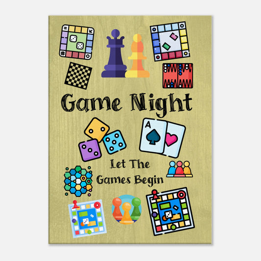Game Night Canvas Wall Print by Java good Coffee