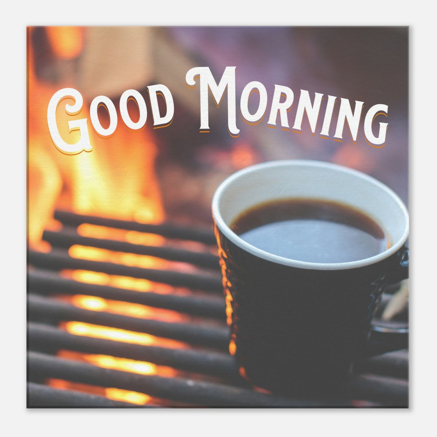Good Morning Canvas Wall Print -at Java Good Coffee