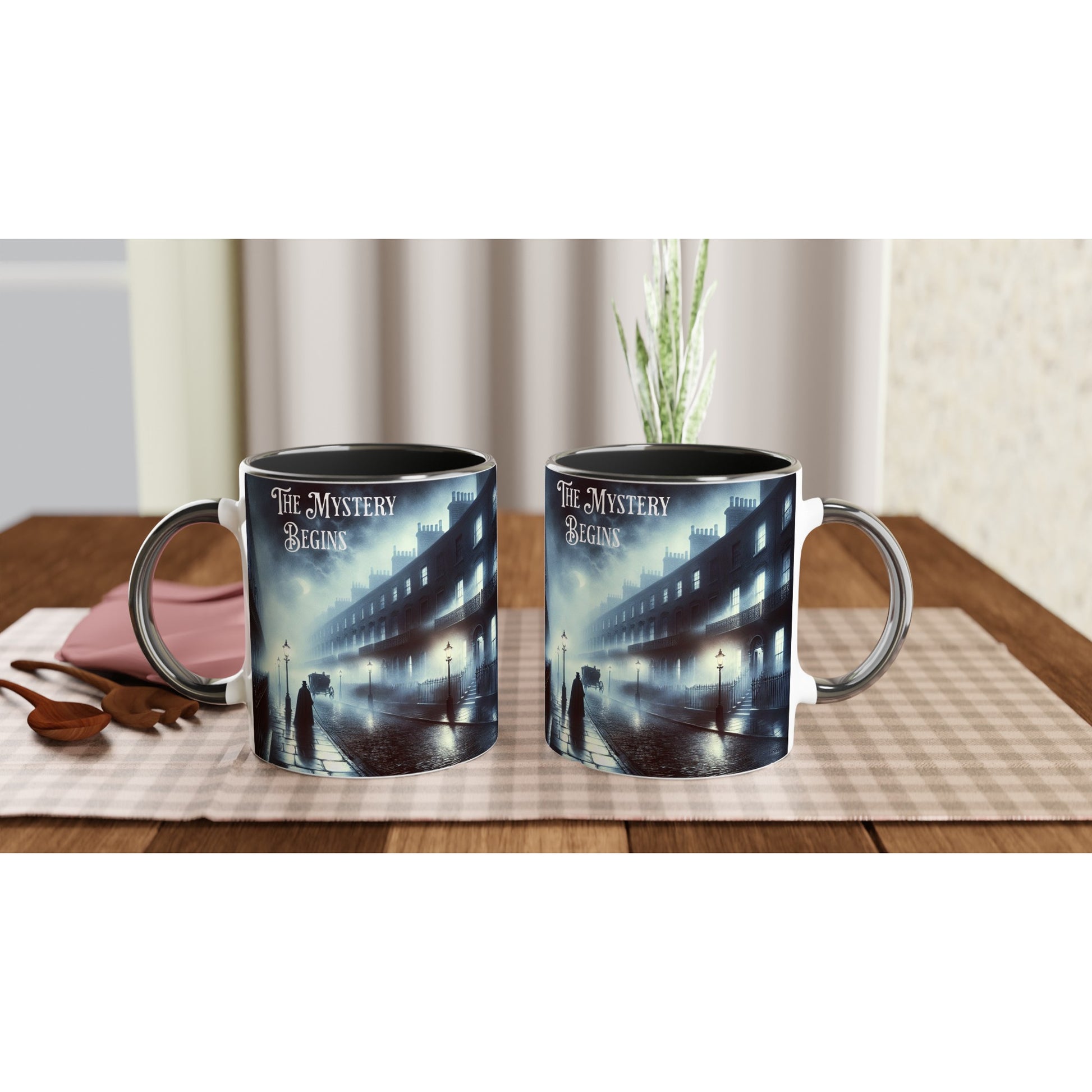 The Mystery Begins White 11oz Ceramic Mug with Color Inside on Java Good Coffee