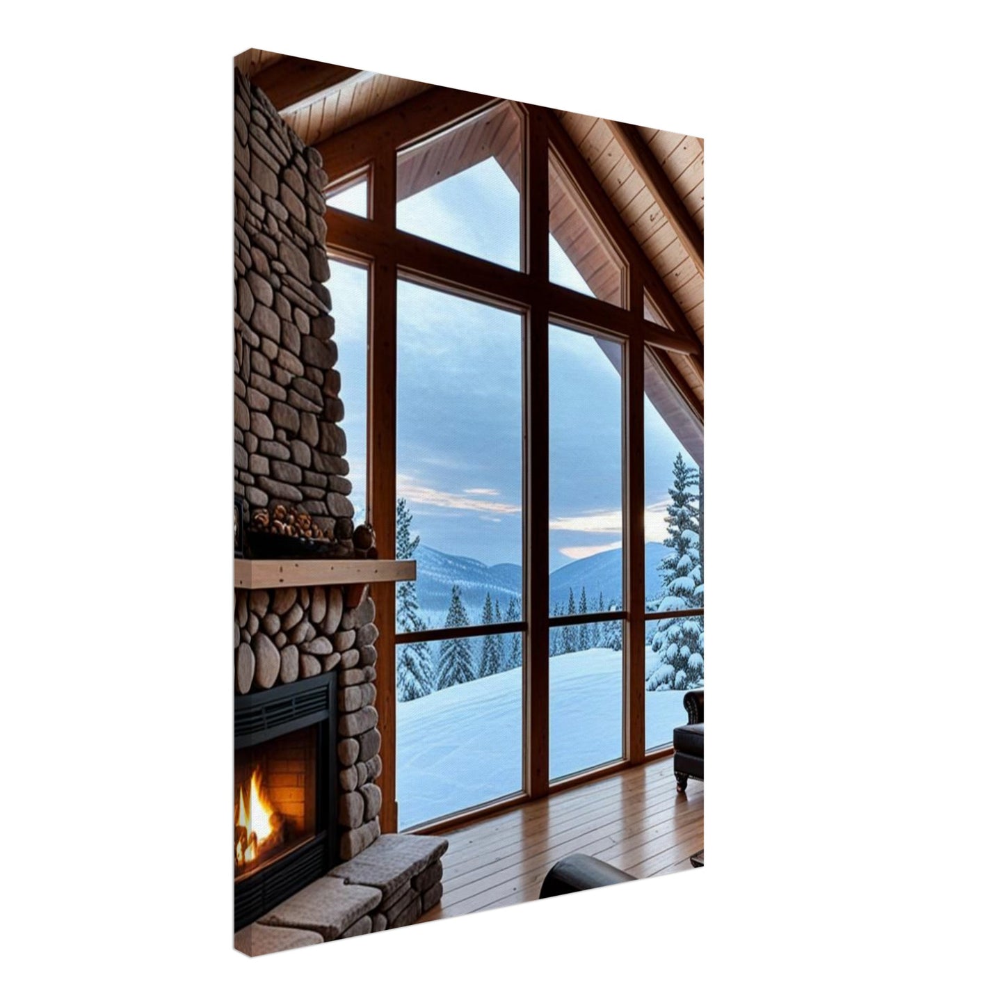 Cozy Winter View Canvas Wall Print - Java Good Coffee