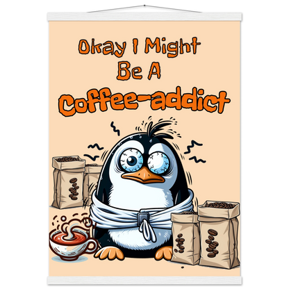  Coffee Addict Premium Matte Paper Poster with Hanger at Java Good Coffee
