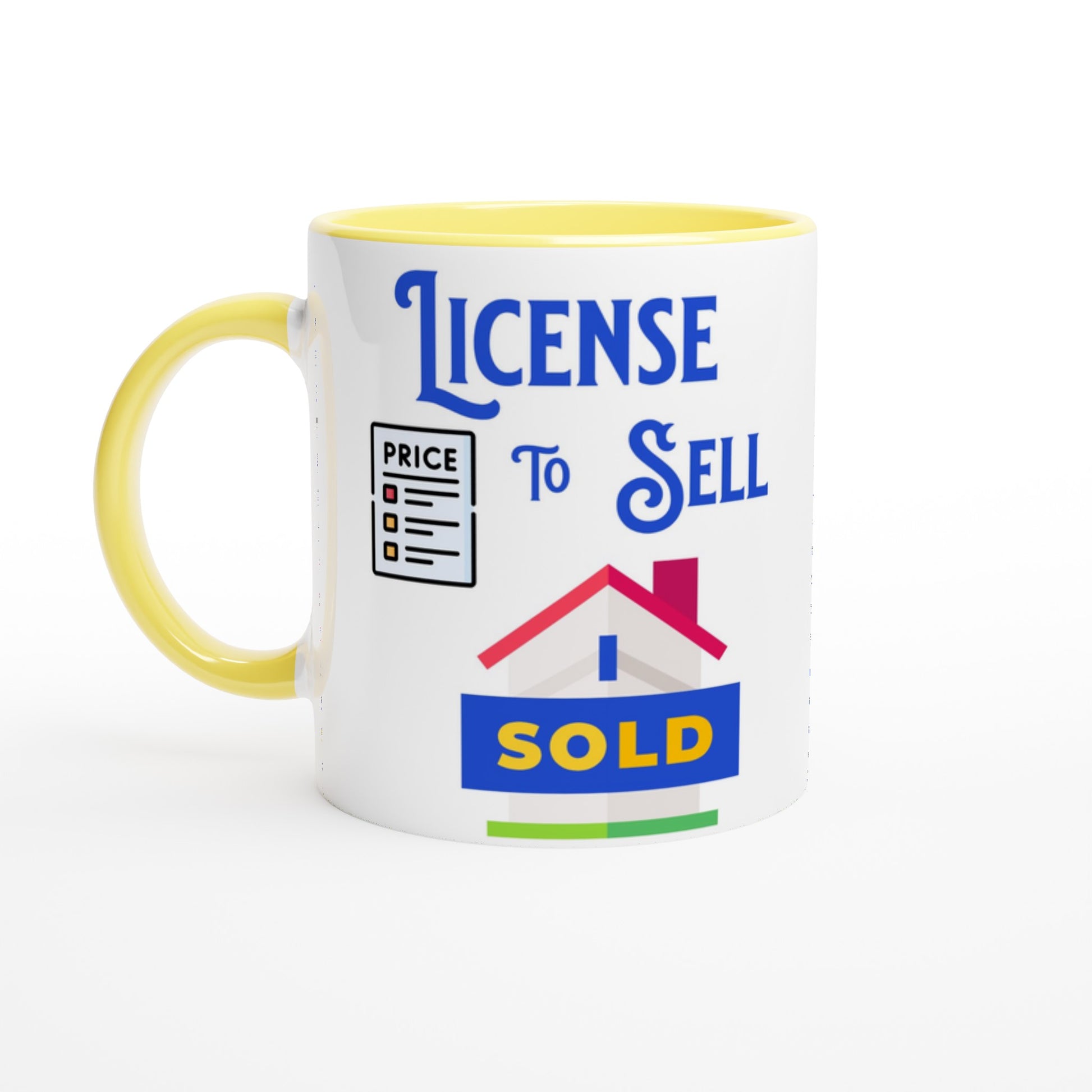 License To Sell 11oz Yellow Ceramic Mug at Java Good Coffee