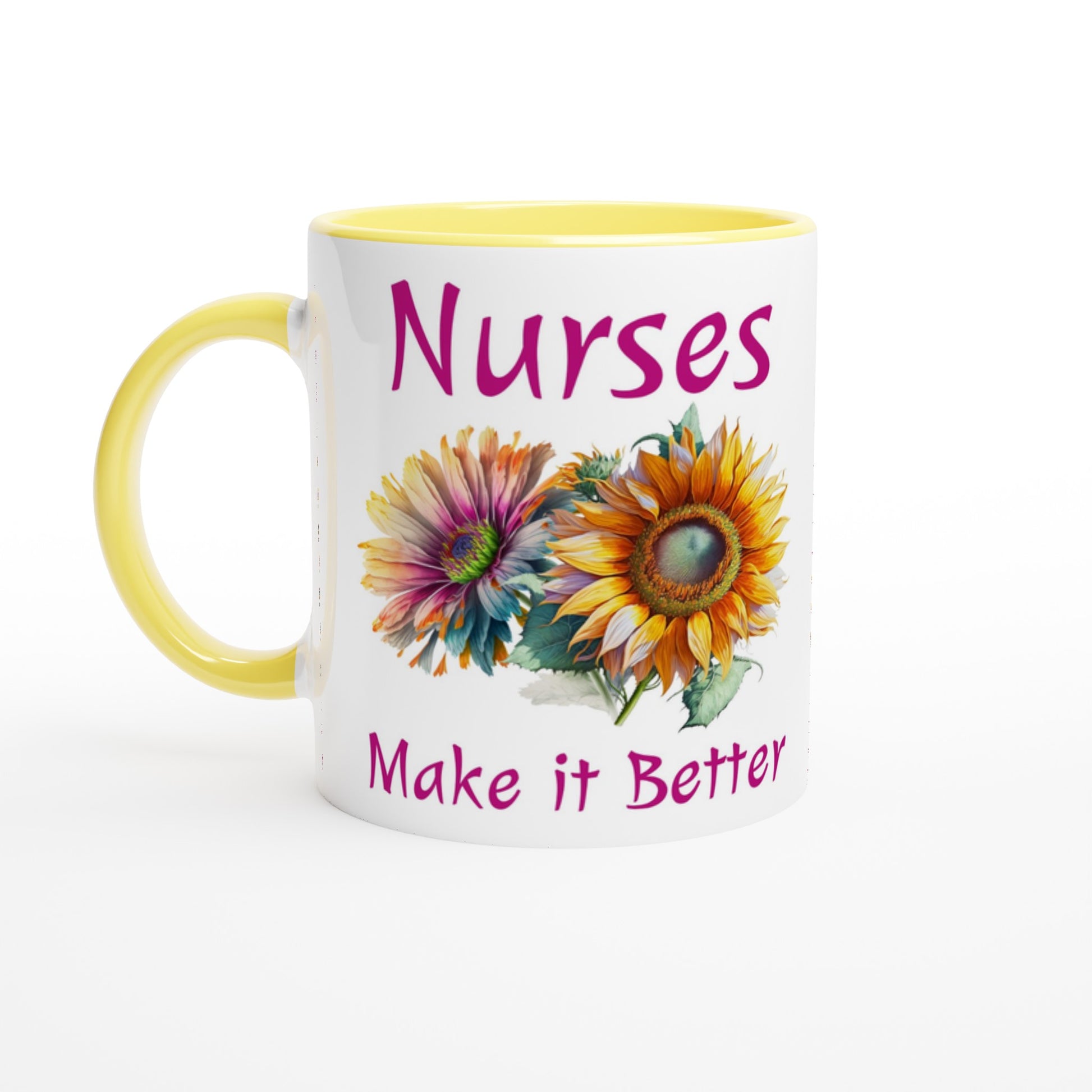 Nurses Make It Better Yellow 11oz Ceramic Mug at Java Good Coffee