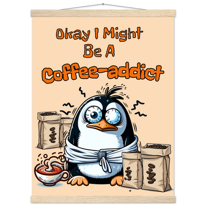Coffee Addict Premium Matte Paper Poster with Hanger at Java Good Coffee