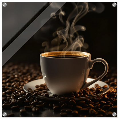 Mornings First Cup Acrylic Wall Print at Java Good Coffee