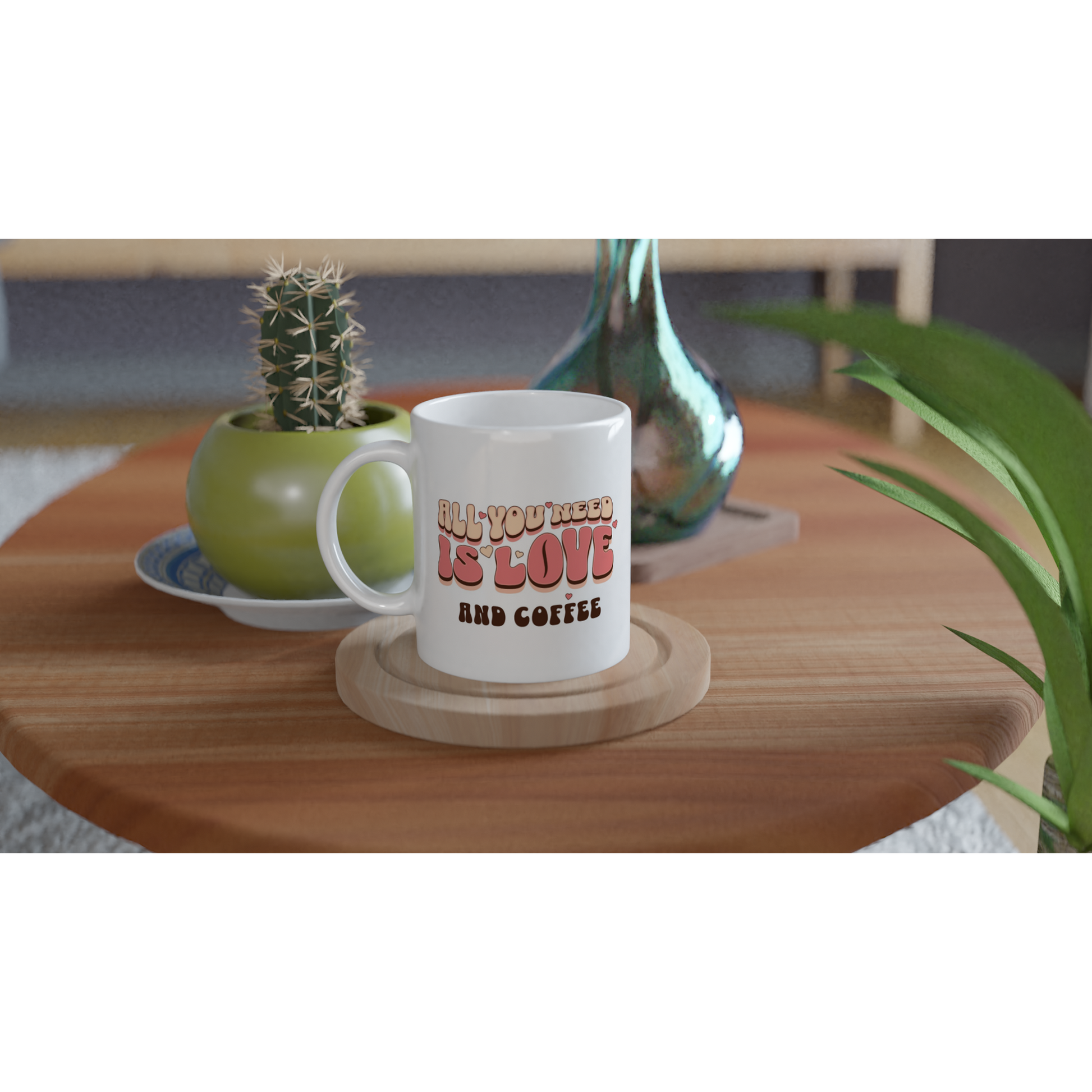 All You Need is Love White 11oz Ceramic Mug at Java Good Coffee 