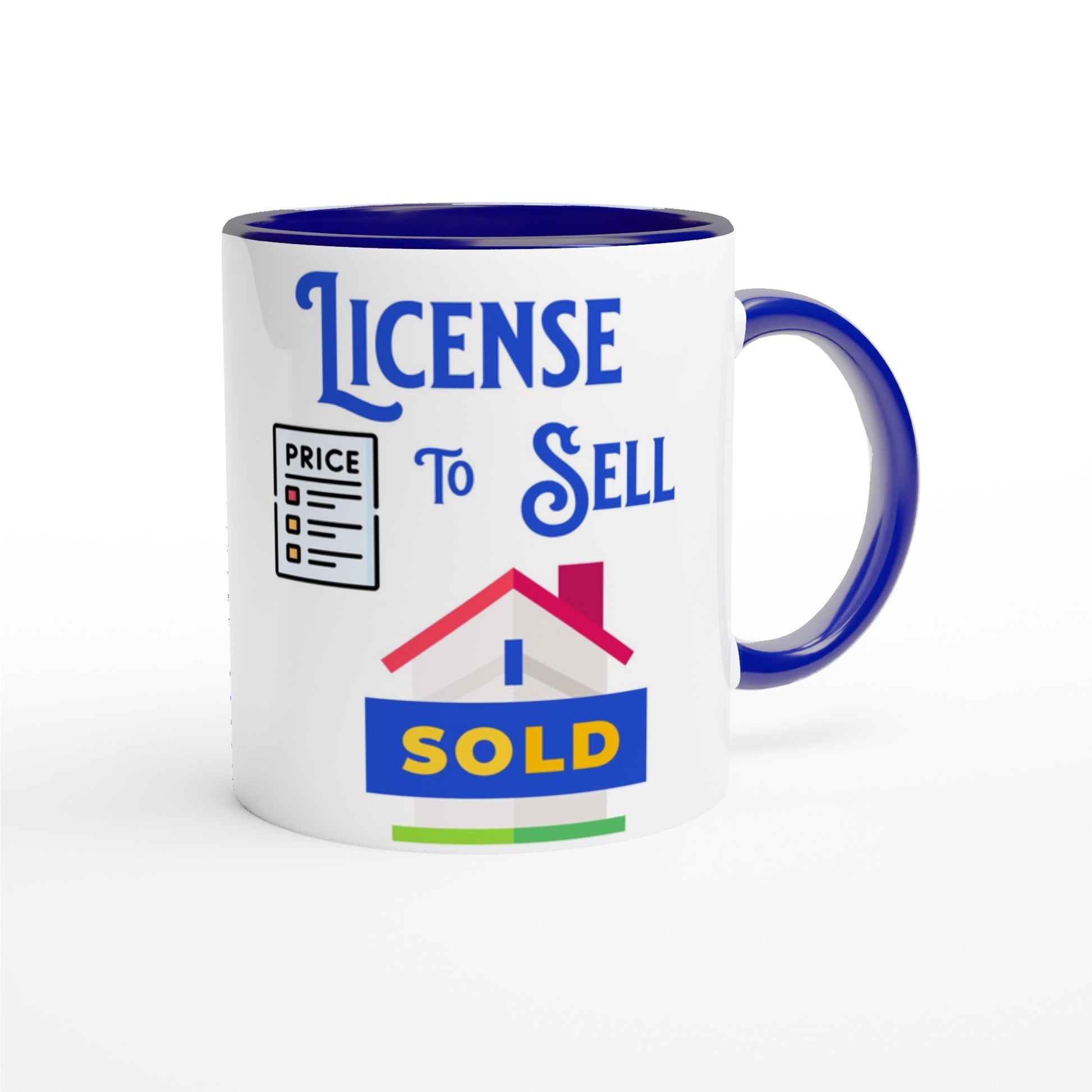 License To Sell 11oz Blue Ceramic Mug by Java Good Coffee