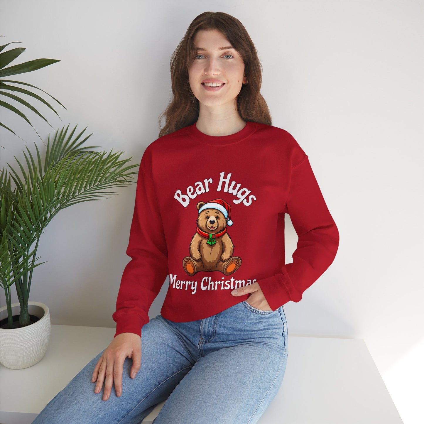 Bear Hugs Christmas Unisex Heavy Blend™ Crewneck Sweatshirt