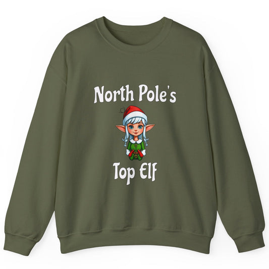 Top Elf Unisex Heavy Blend™ Crewneck Sweatshirt by Java Good Coffee