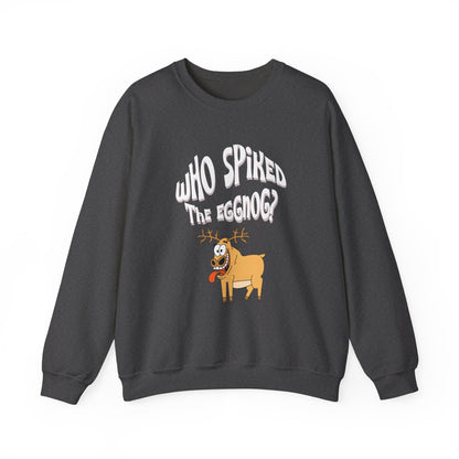 Dark gray sweatshirt with cartoon design and text on a white background at Java Good Coffee