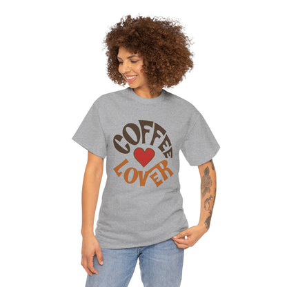 Coffee Lover Tee — Retro Heart Coffee Graphic Shirt