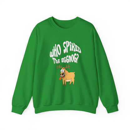 Green sweatshirt with cartoon character and text on a white background at Java Good Coffee