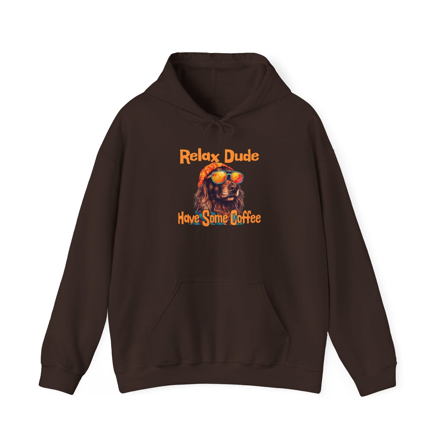 Relax Dude Have Some Coffee Unisex Heavy Blend™ Hooded Sweatshirt