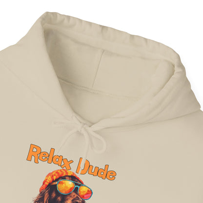 Relax Dude Have Some Coffee Unisex Heavy Blend™ Hooded Sweatshirt