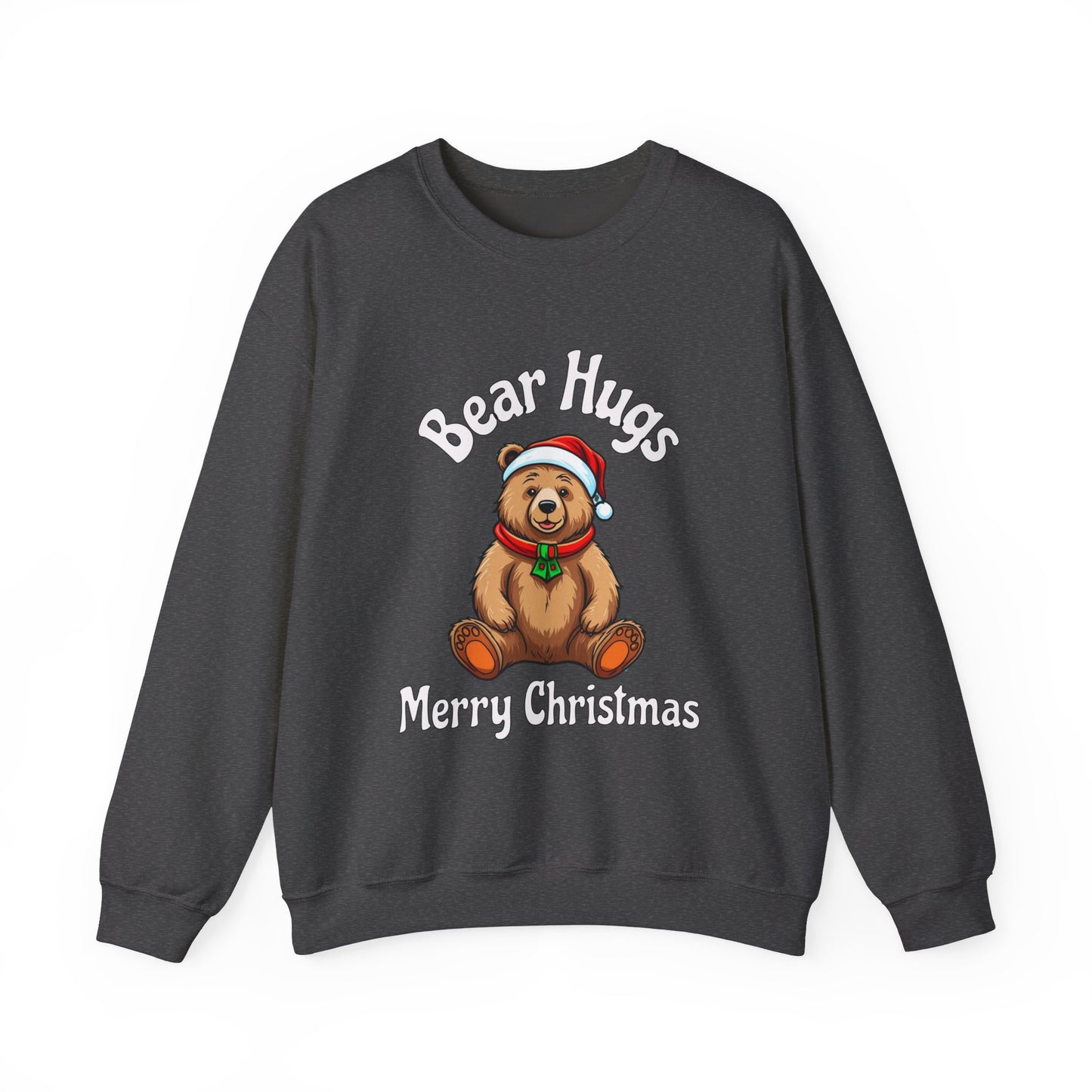 Bear Hugs Christmas Unisex Heavy Blend™ Crewneck Sweatshirt at Java Good Coffee