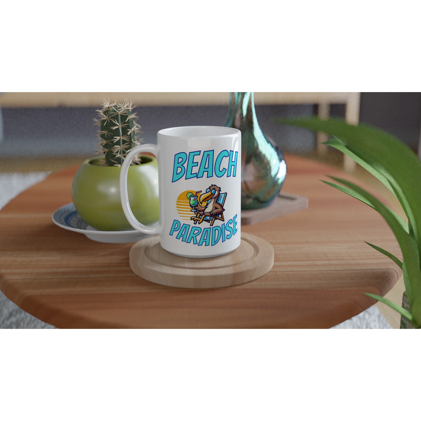  Beach Paradise White 15oz Ceramic Mug at Java Good Coffee