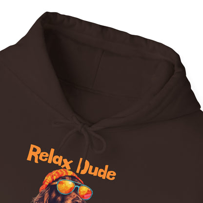 Relax Dude Have Some Coffee Unisex Heavy Blend™ Hooded Sweatshirt