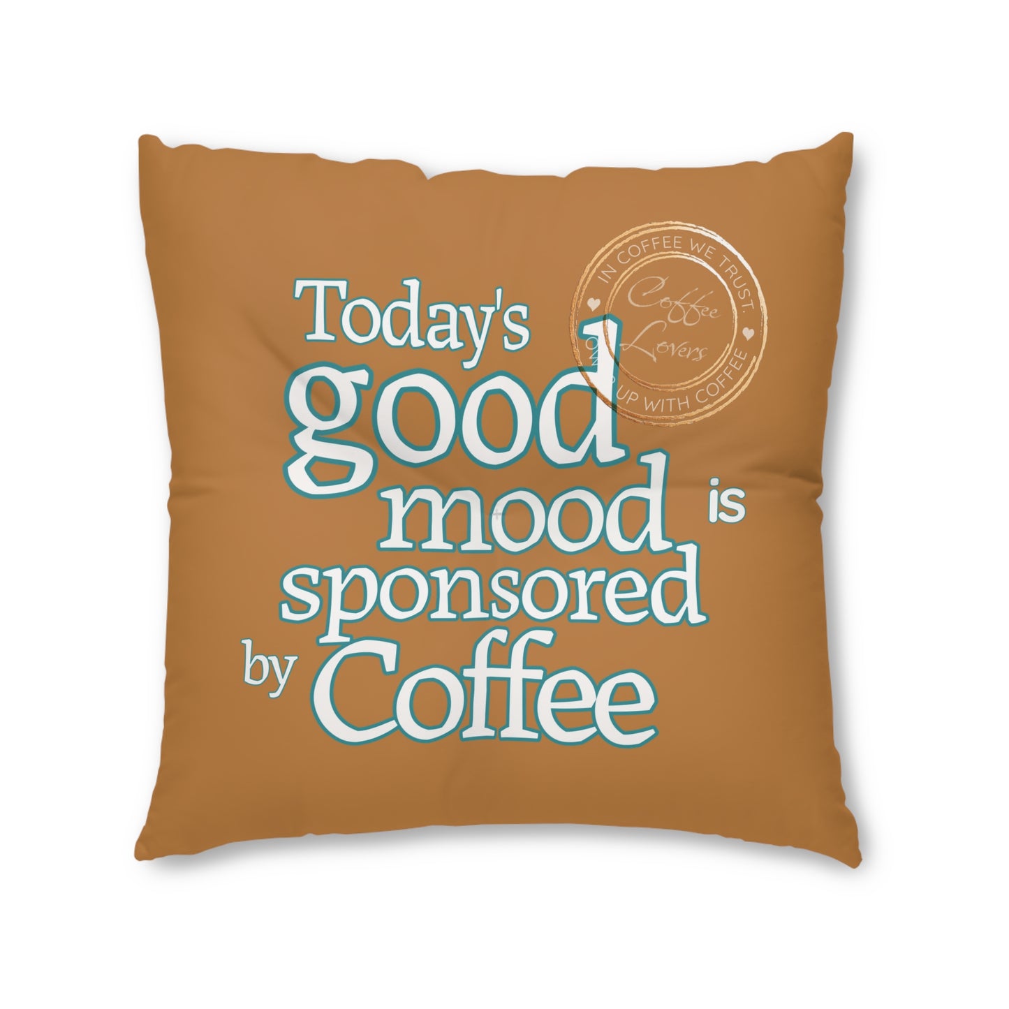 Today's Good Mood Tufted Floor Pillow, Square by Java Good Coffee