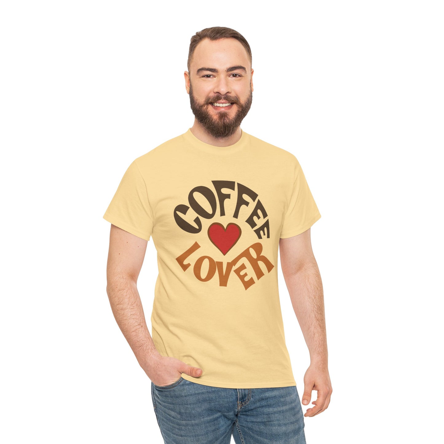 Coffee Lover Tee — Retro Heart Coffee Graphic Shirt