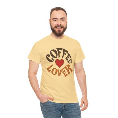 Coffee Lover Tee — Retro Heart Coffee Graphic Shirt