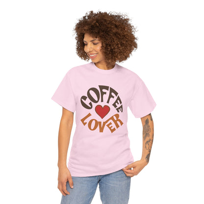 Coffee Lover Tee — Retro Heart Coffee Graphic Shirt