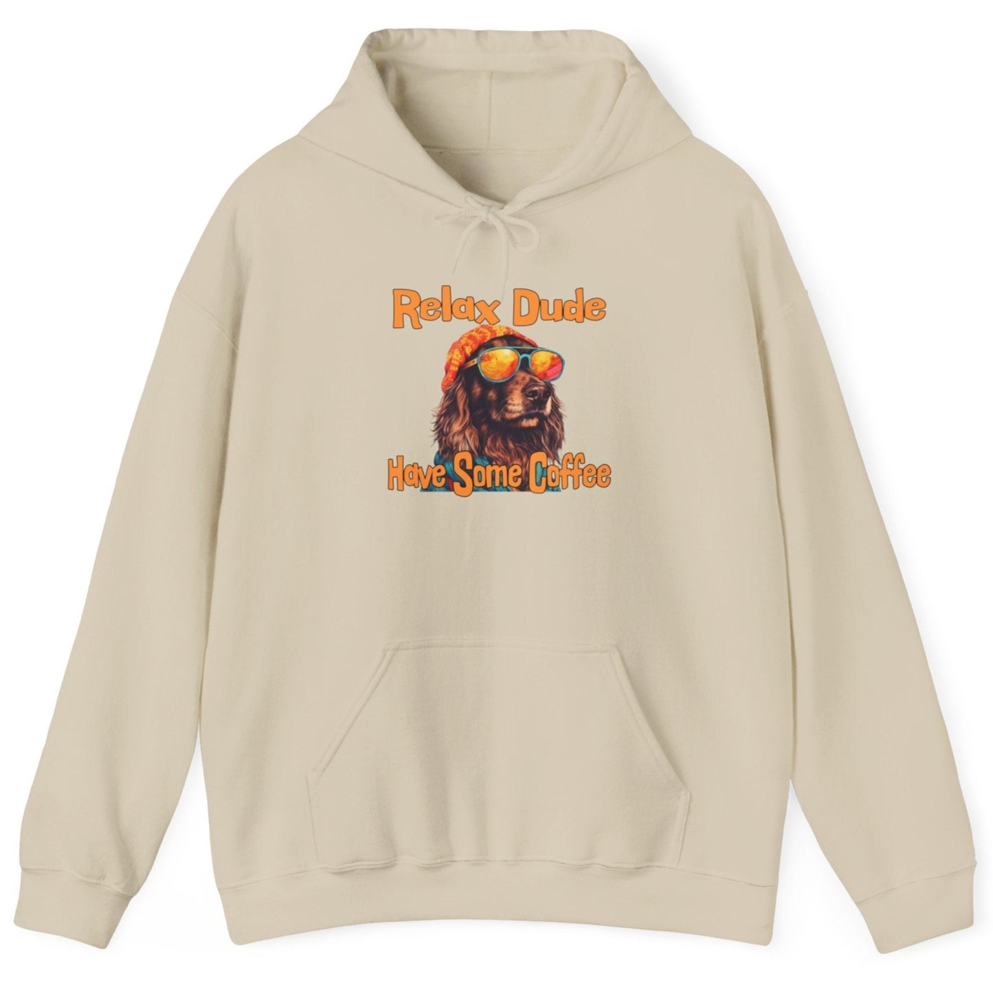 Relax Dude Have Some Coffee Unisex Heavy Blend™ Hooded Sweatshirt