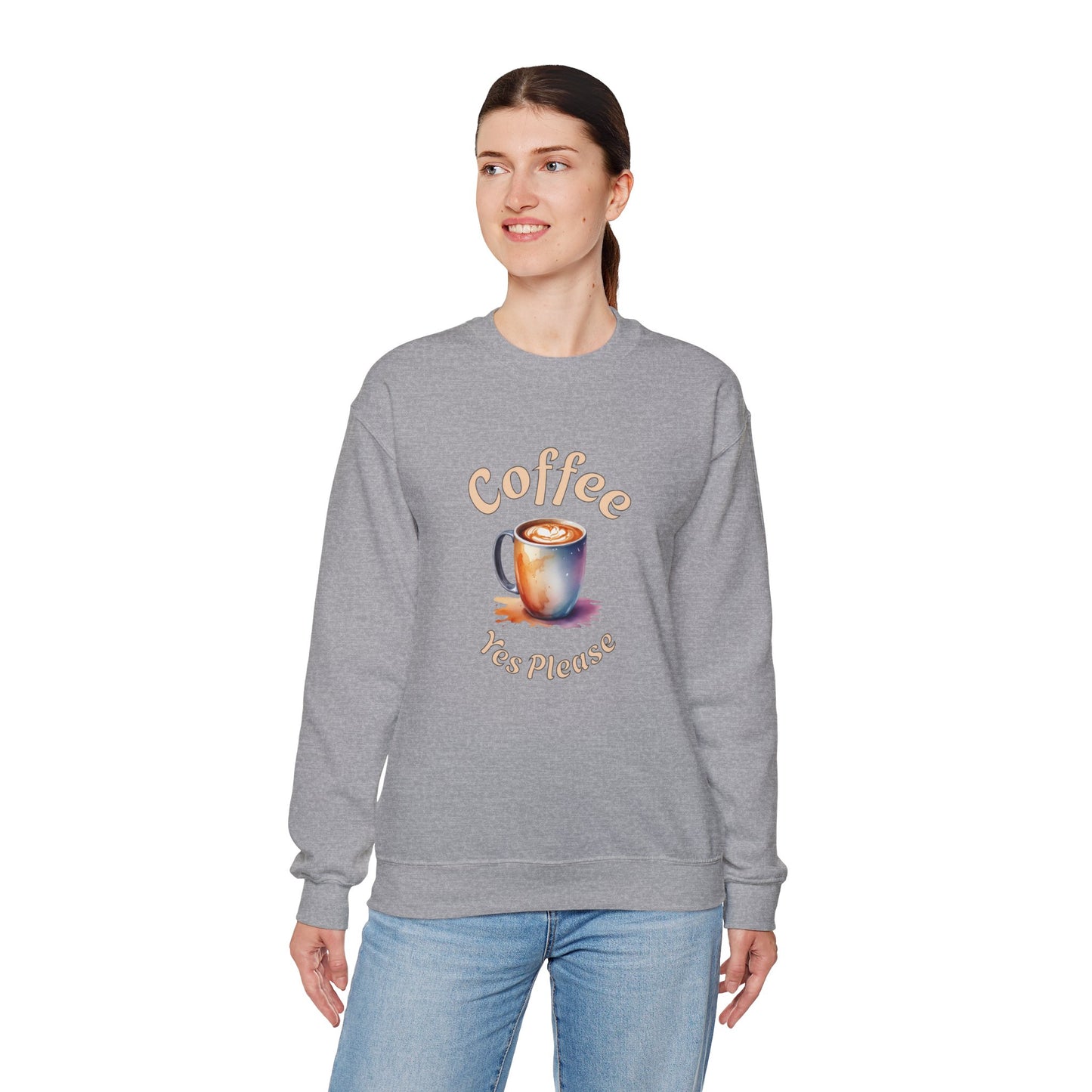 Coffee Yes Please Unisex Heavy Blend™ Crewneck Sweatshirt