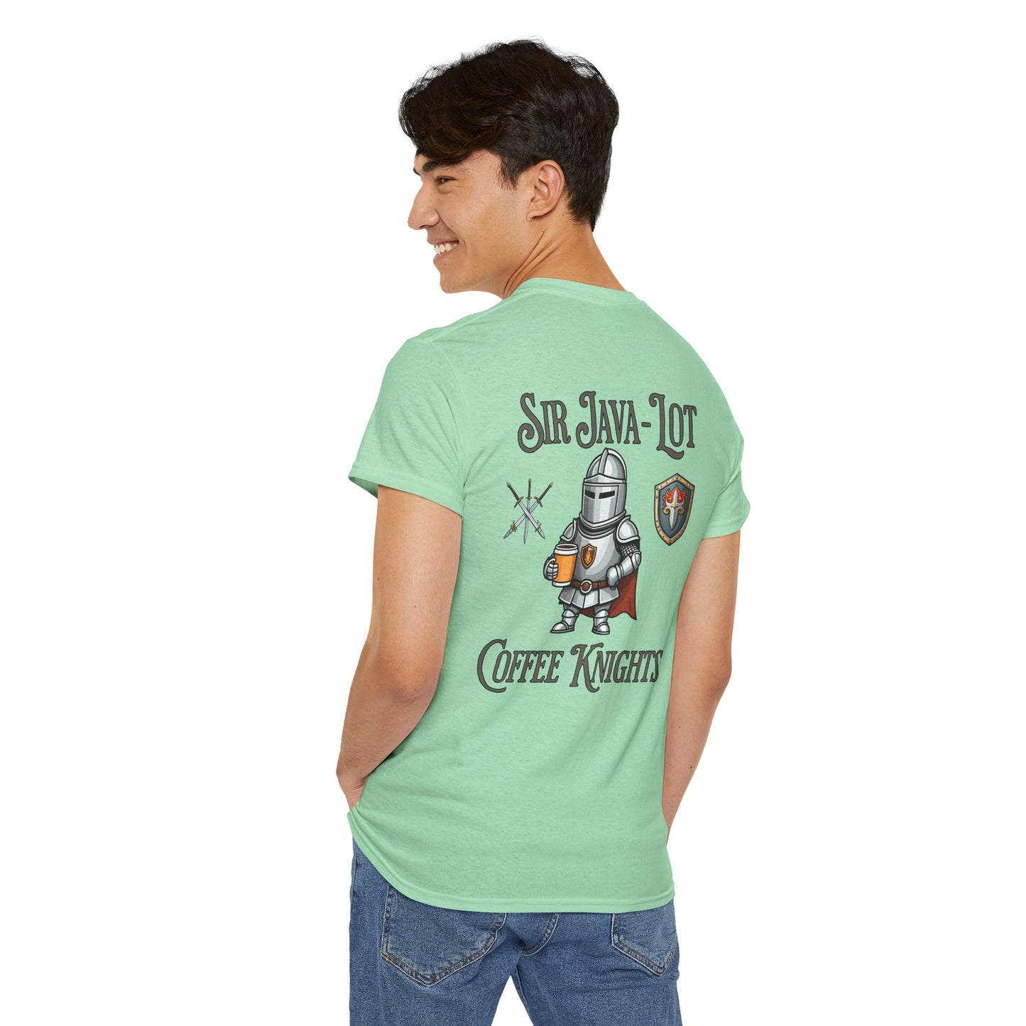 Sir Java-Lot Coffee Knights Unisex Heavy Cotton Tee