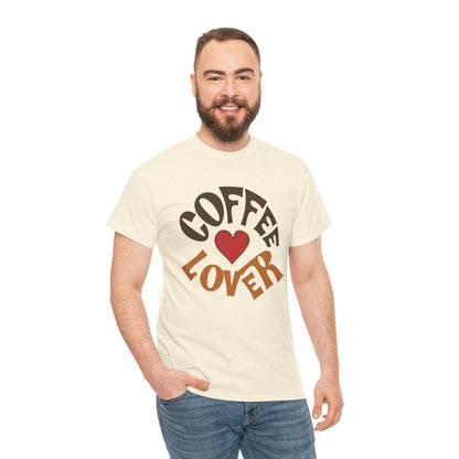 Coffee Lover Tee — Retro Heart Coffee Graphic Shirt