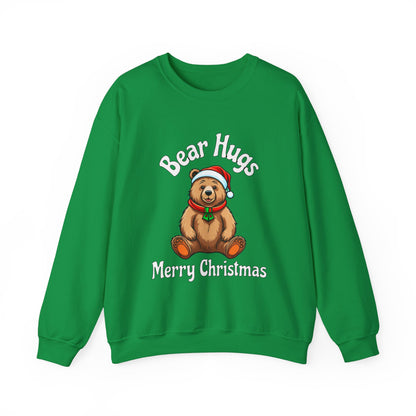 Bear Hugs Christmas Unisex Heavy Blend™ Crewneck Sweatshirt at Java Good Coffee