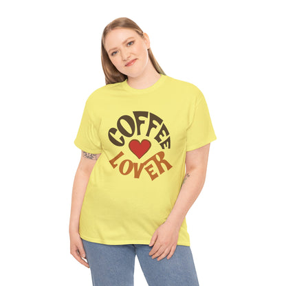 Coffee Lover Tee — Retro Heart Coffee Graphic Shirt