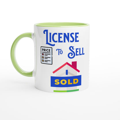 License To Sell 11oz Green Ceramic Mug at Java Good Coffee