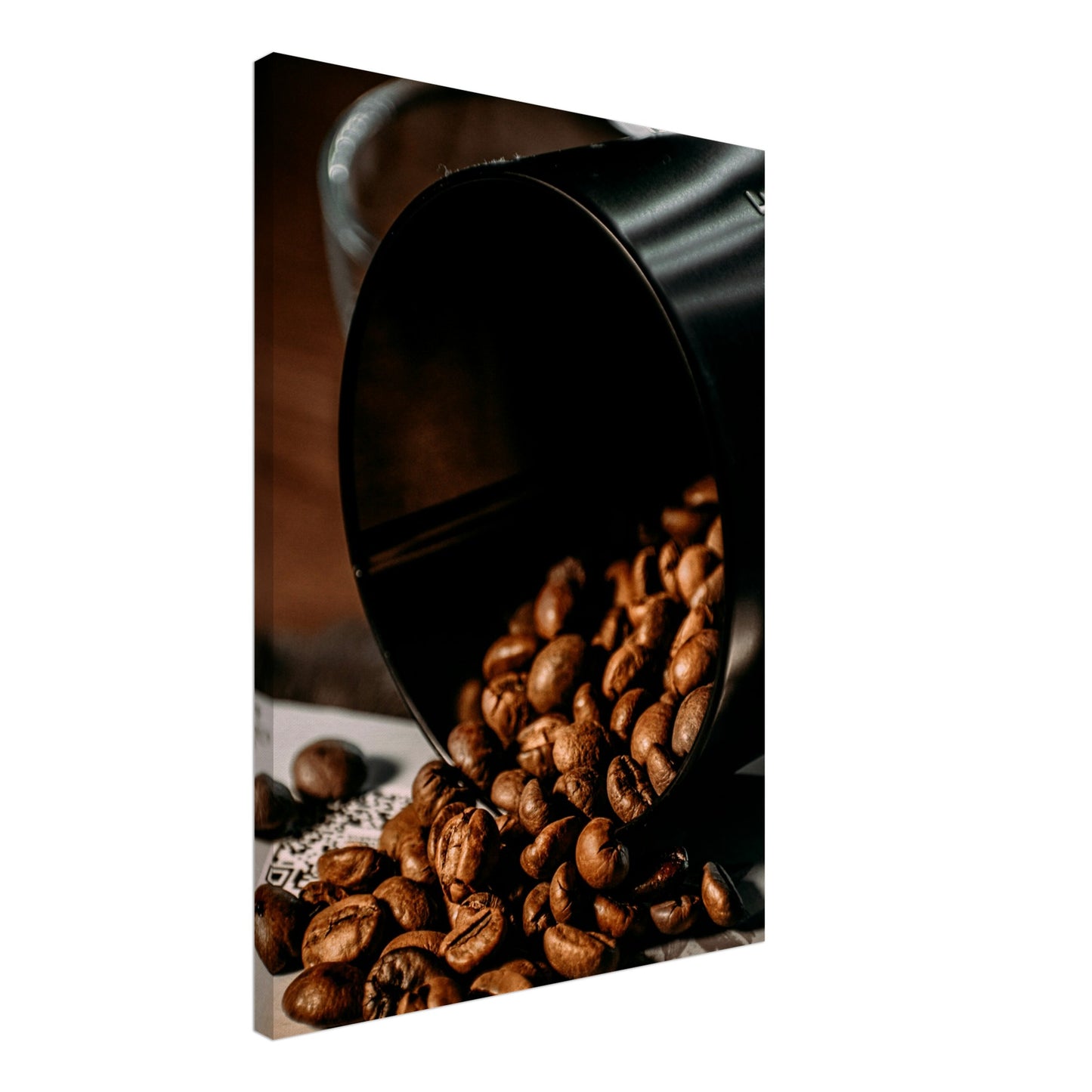 Spilled Beans Canvas Wall Print on Java Good Coffee