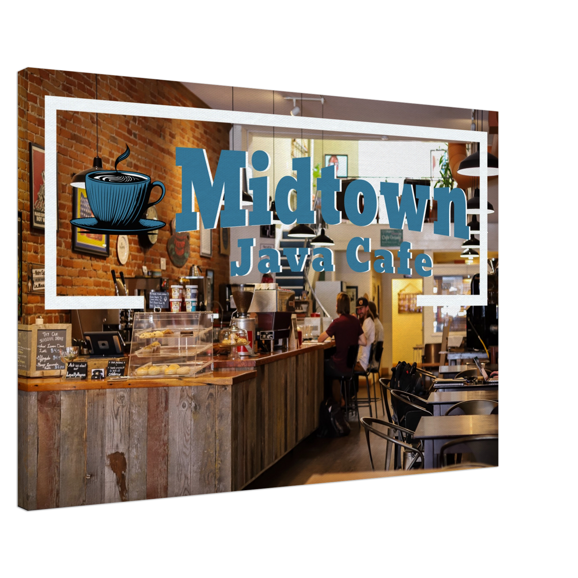 Midtown Java Cafe Canvas Wall Print  Java Good Coffee