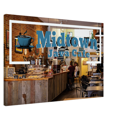 Midtown Java Cafe Canvas Wall Print  Java Good Coffee
