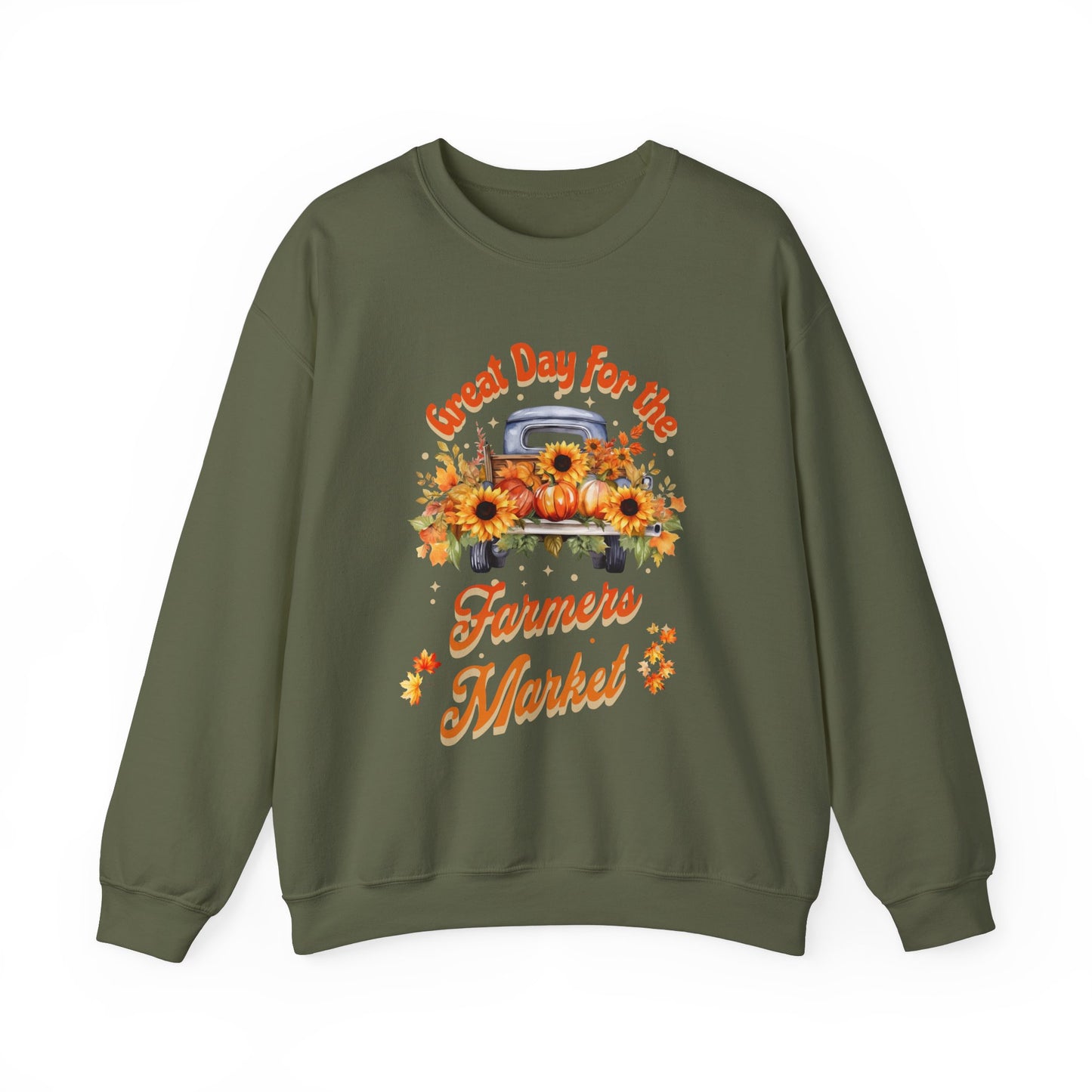 Farmers Market Unisex Heavy Blend™ Crewneck Sweatshirt -by Java Good Coffee