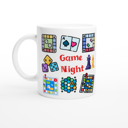 Game Night White 11oz Ceramic Mug by Java Good Coffee