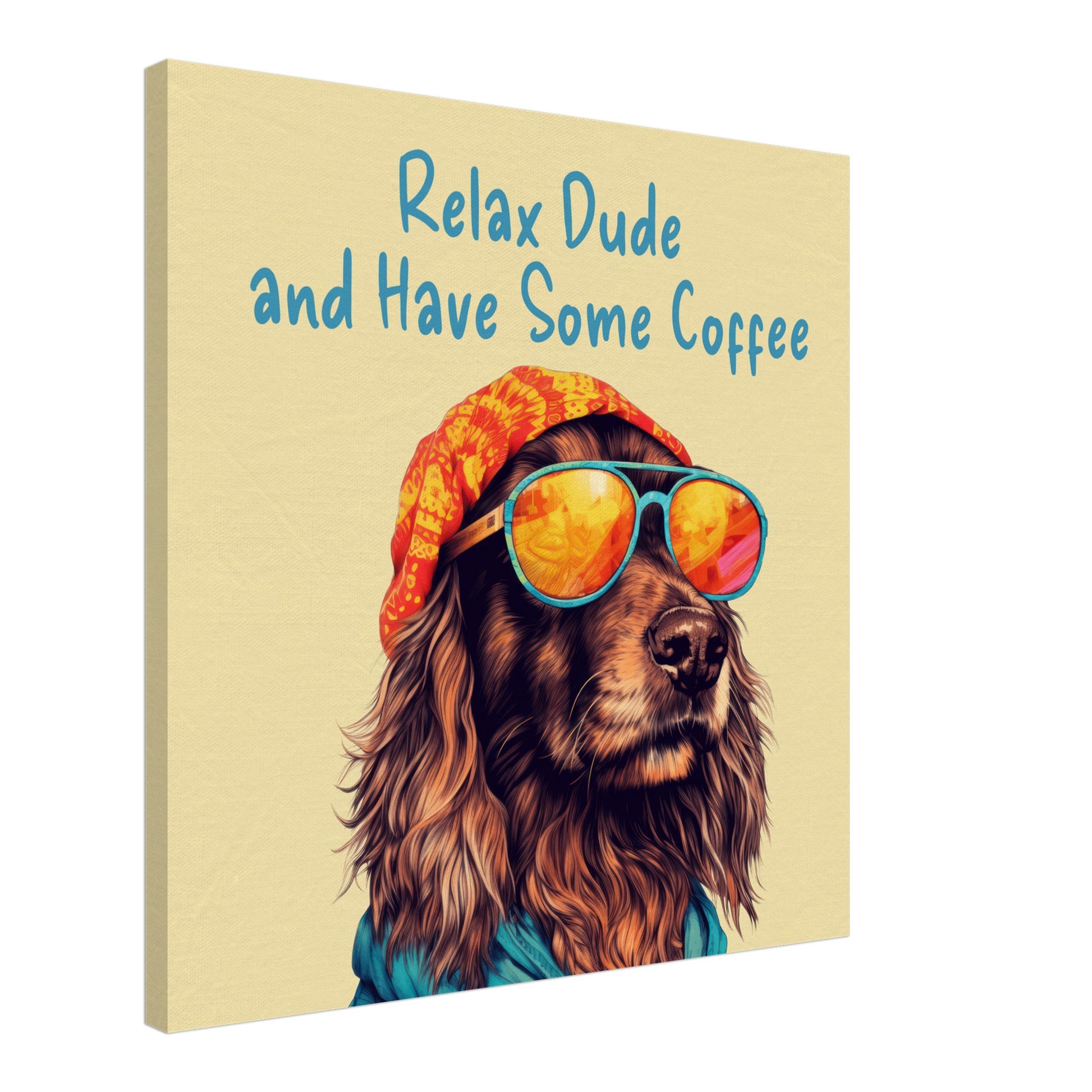 Relax Dude Canvas Wall Print  Java Good Coffee