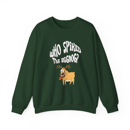 Green sweatshirt with cartoon character and text on a white background at Java Good Coffee