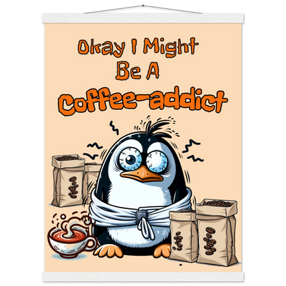  Coffee Addict Premium Matte Paper Poster with Hanger at Java Good Coffee