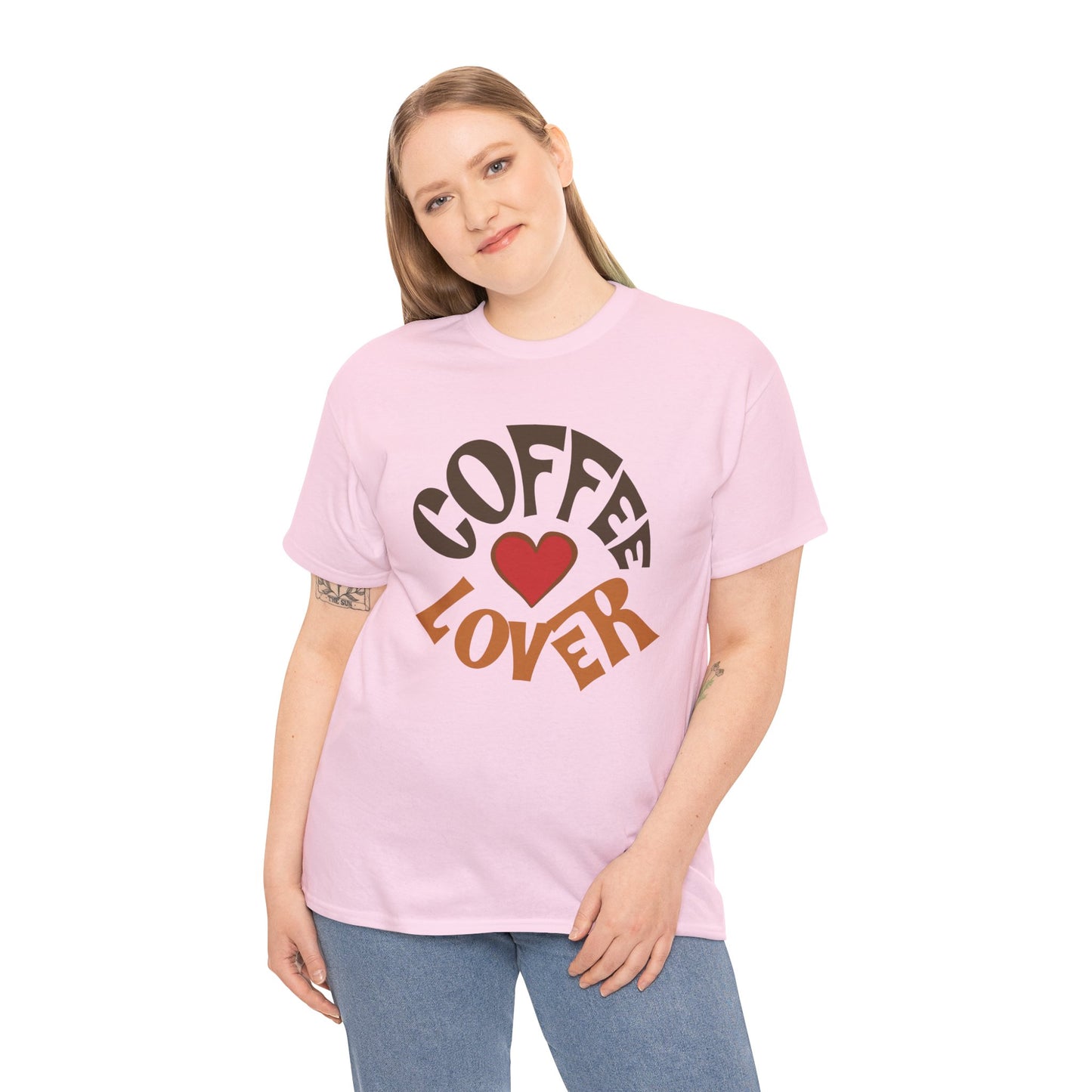 Coffee Lover Tee — Retro Heart Coffee Graphic Shirt