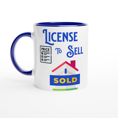 License To Sell 11oz Blue Ceramic Mug at Java Good Coffee