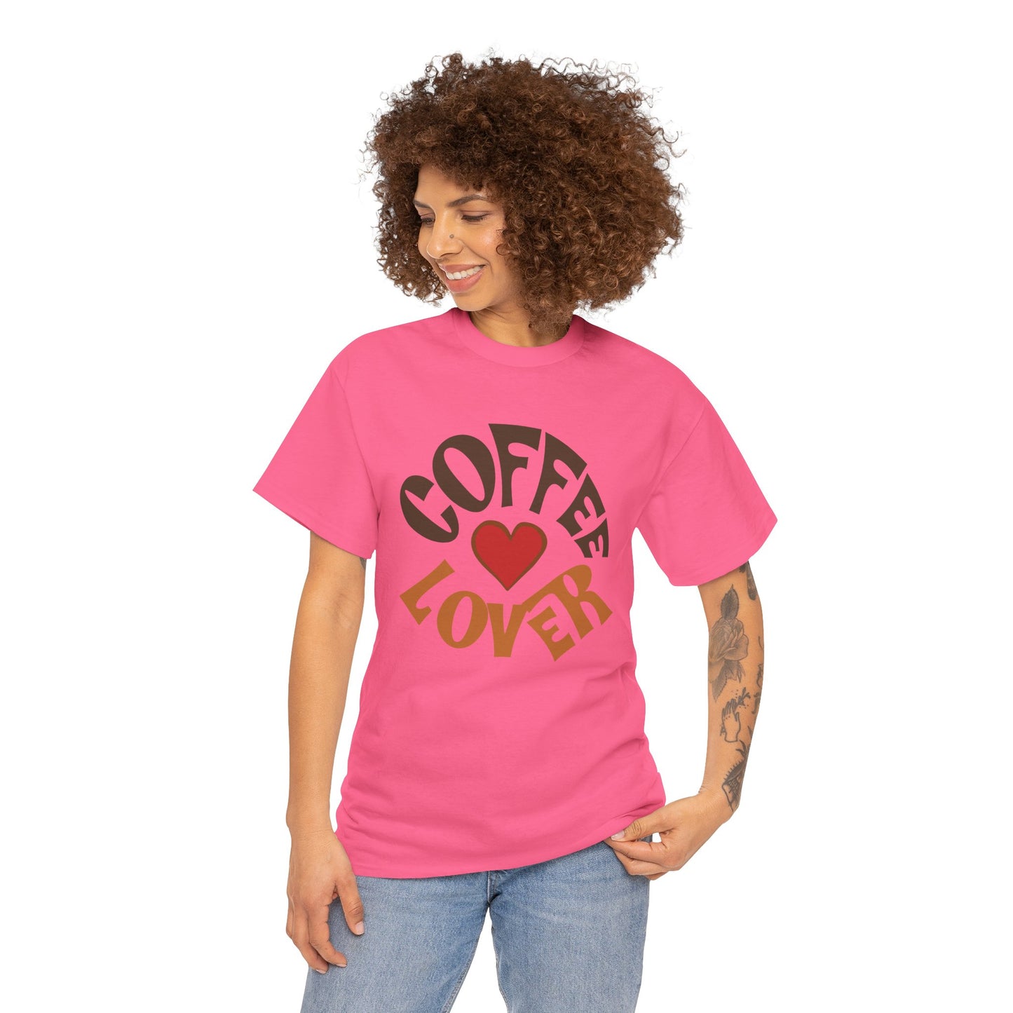 Coffee Lover Tee — Retro Heart Coffee Graphic Shirt
