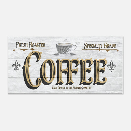 French Quarter Coffee Canvas Wall Print at Java Good Coffee