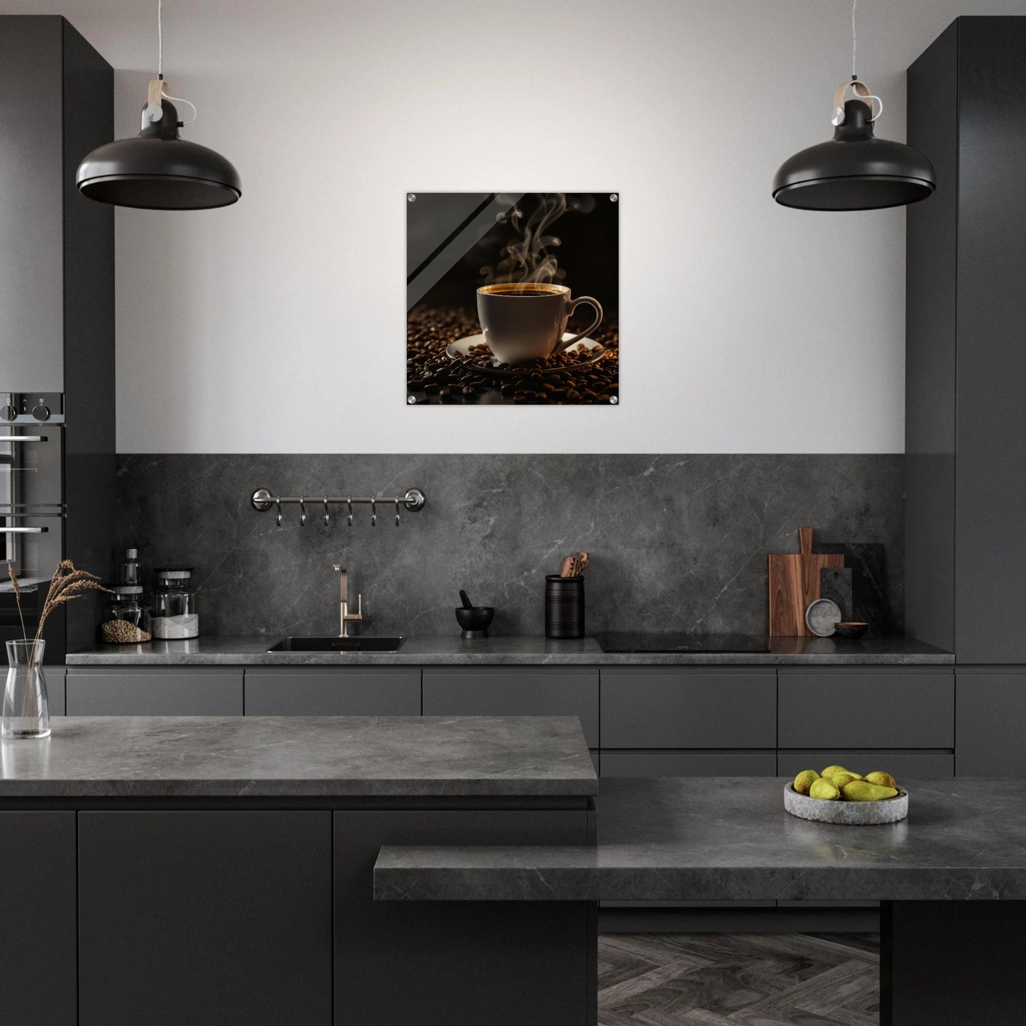 Mornings First Cup Acrylic Wall Print - Java Good Coffee 
